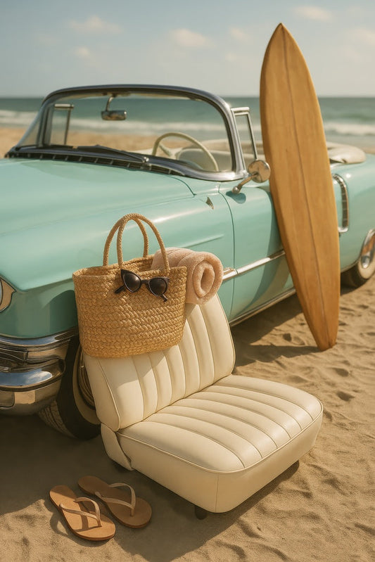 Vintage Cadillac by the Sea - endast motiv.
