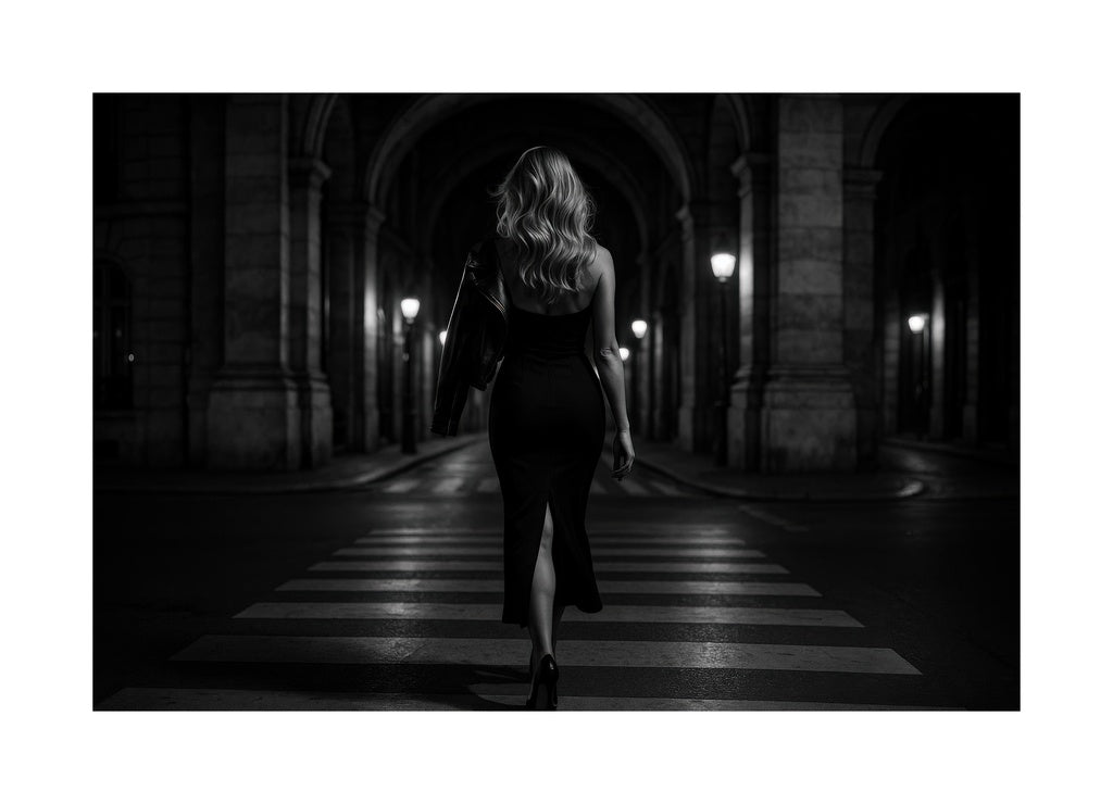 Midnight Crossing affisch med passepartout.