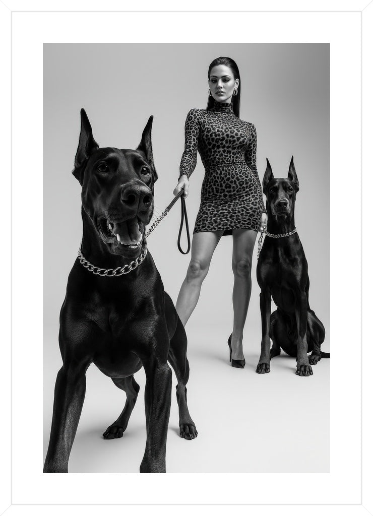 Power Walk I affisch stylad i interiörmiljö med vit ram.