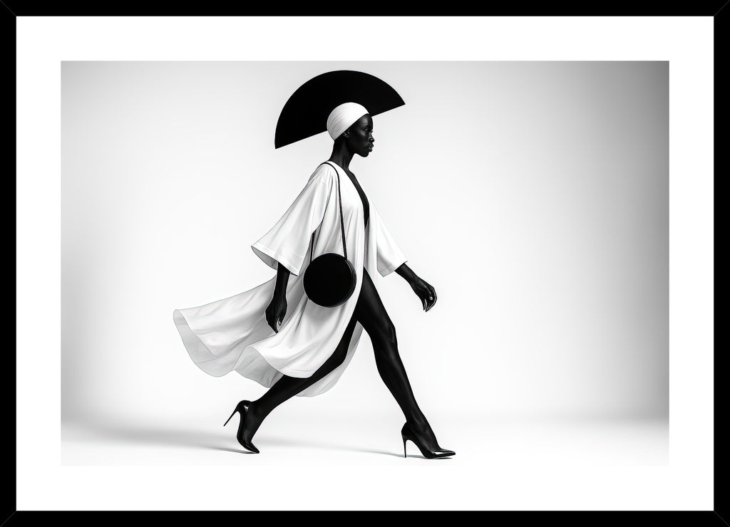 The Geometry of Grace affisch stylad i interiörmiljö med svart ram.