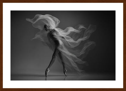 Veil of Movement II affisch stylad i interiörmiljö med mörk ekram.